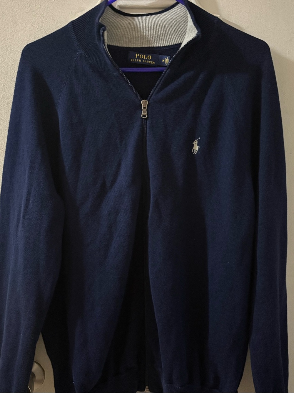Polo by Ralph Lauren Men's Navy Full-Zip Sweater